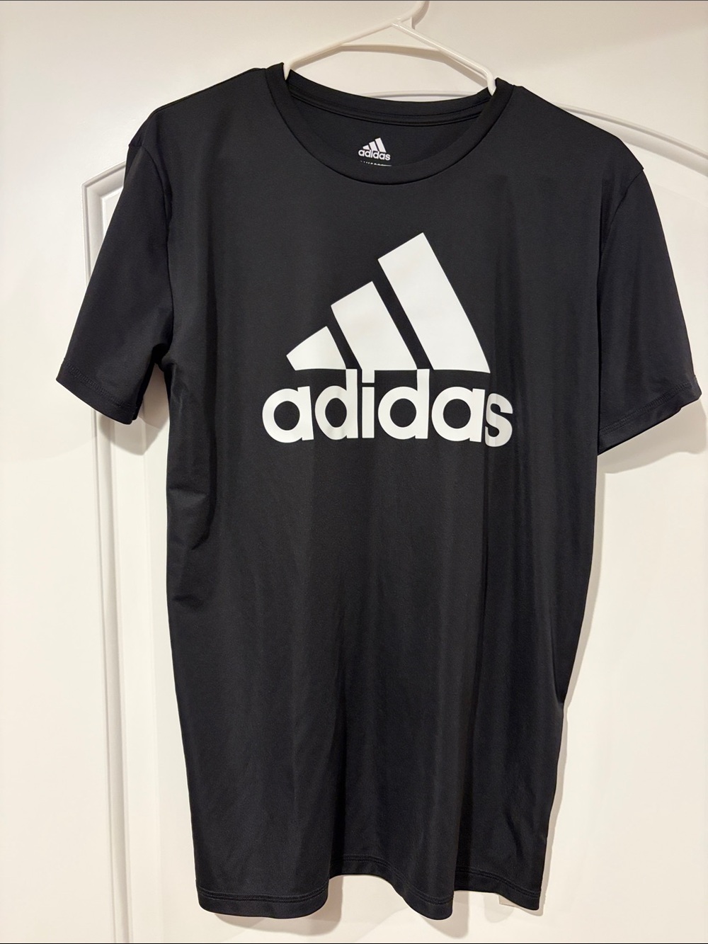 adidas Black Tee with White Logo